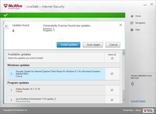 McAfee LiveSafe antivirus 2015