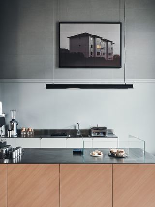 Pine wood kitchen island