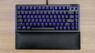 Razer BlackWidow V4 75% keyboard on desk