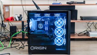 Origin PC Millennium (2022) with blue lights