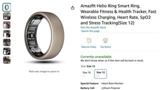 Amazfit Helio Amazon India listing