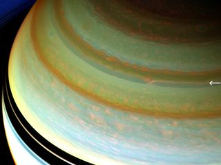 Saturn's jet stream, captured by NASA's Cassini spacecraft.