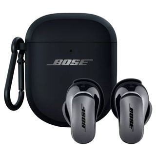 Bose QuietComfort Earbuds Ultra in black render.