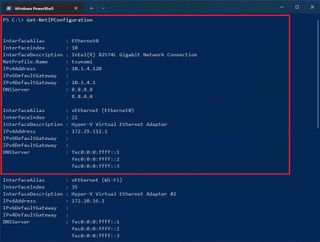 Get-Netipconfiguration command