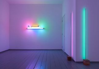 Brian Eno and Dan Flavin at Paul Stolper