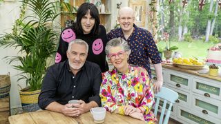 Paul Hollywood and Prue Leith (bottom, left to right) are judging Great British Baking Show 2021 with Noel Fielding and Matt Lucas as the presenters