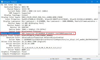 Windows 10 Monitor Capabilities for HDR