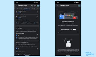 android 12 ad personalization disable screenshots