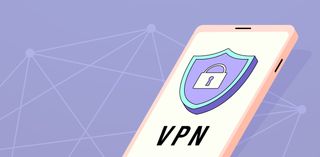Illustration of a VPN running on a mobile phone
