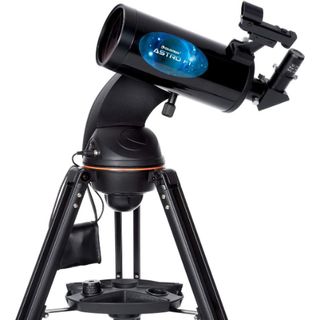 Celestron Astro Fi 102 telescope on a white background.