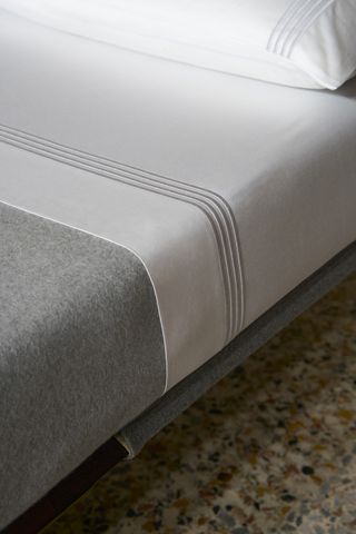 Thom Browne Frette Homeware Line at Milan Design Week: bedding detail