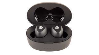 Grado GT220 earbuds inside charging case