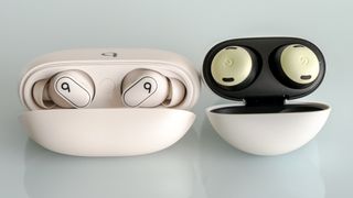 Beats Studio Buds Plus and Google Pixel Buds Pro open cases.