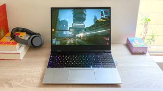 Framework Laptop 16 review unit on desk