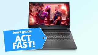 Dell G15 gaming laptop with a Tom&#039;s Guide deal tag