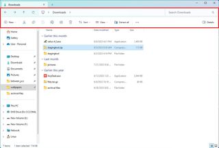 File Explorer new header UI