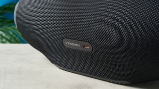 close up photograph of a big outdoor bluetooth speaker by JBL Xtreme 4