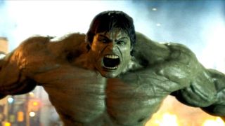 Bruce Banner&#039;s alter-ego screams at the camera in The Incredible Hulk movie