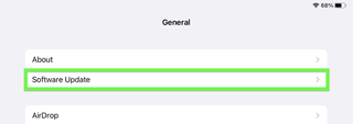 iPadOS 16 beta how to download: settings > general > software update