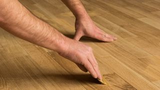 Filling in floor with wood putty