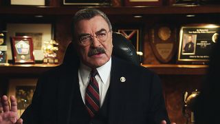 Tom Selleck in Season 13 of Blue Bloods office.