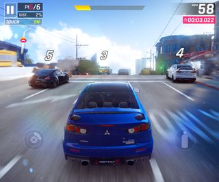 Samsung Galaxy Z Fold 5 playing Asphalt 9