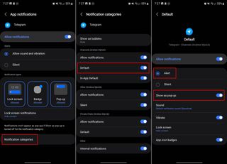 Steps to enable App Notification Categories on Galaxy S24 with One UI 6.1