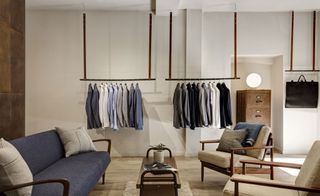 Menswear and Sofa at Clerkenwell London.