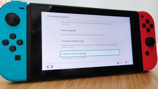 Nintendo Switch reset factory settings