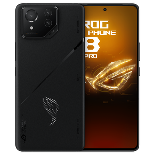 The Asus ROG phone 8 Pro on a white background