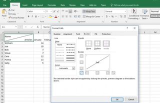 Draw a Diagonal Line in a Cell