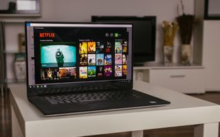 Laptop with Netflix app