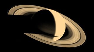 Saturn and its rings.