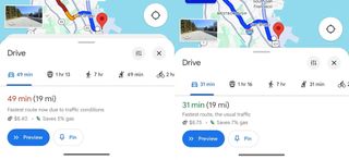 The Google Maps UI changes