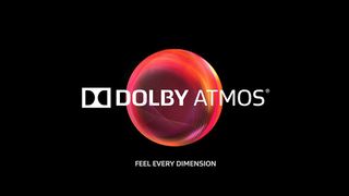 Dolby Atmos logo on a black background