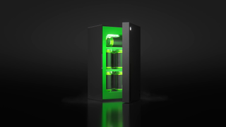 Screengrab of Xbox Mini Fridge opening from release trailer.