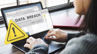 data breach on a laptop