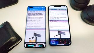 Honor Magic4 Pro vs. iPhone display