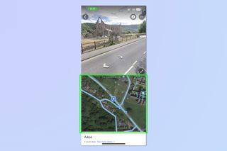 A screenshot showing how to use Google Maps Street View on iOS/iPadOS