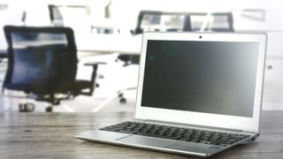 Laptop on desk