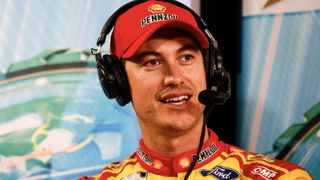 Joey Logano speaks to the Media during the NASCAR Cup Series 66th Annual Daytona 500 Media Day at Daytona International Speedway on February 14, 2024 in Daytona Beach, Florida.