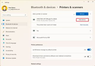 Windows 11 install wi-fi printer