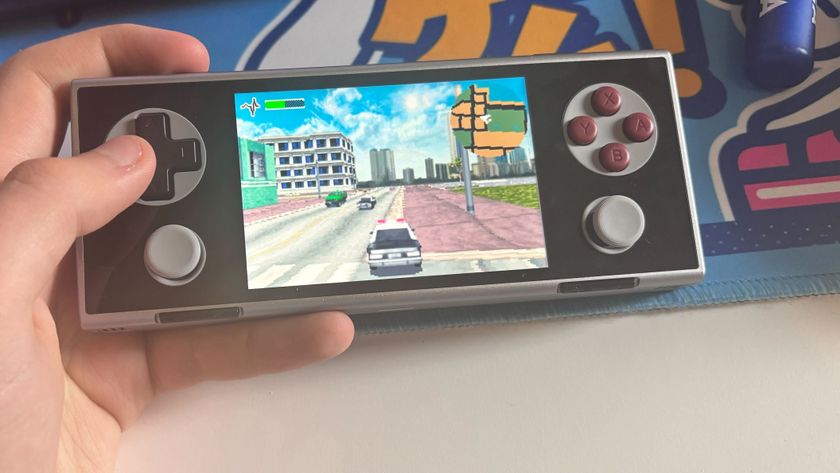 Driver 3 being played on the AyaNeo Pocket Micro.