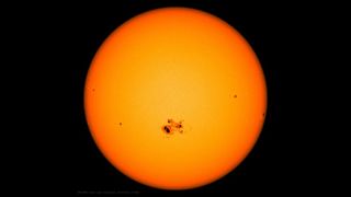 Sunspots are cooler regions on the surface of the sun that can spawn eruptive disturbances, such as solar flares and coronal mass ejections.