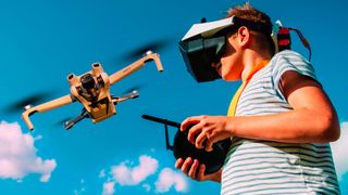 A child using one of the best beginner drones