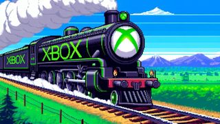 An Xbox branded steam train