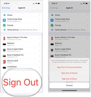 To sign out of iCloud on iPhone and iPad, tap Delete from My iPhone. Choose Keep on my iPhone to store iCloud data locally on your device, or tap Delete from My iPhone to remove data from your device.