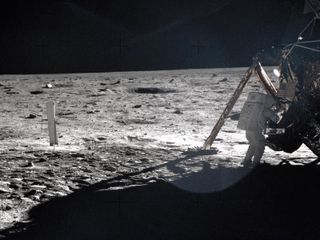 Apollo 11 photo of Neil Armstrong on the Moon.