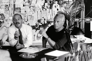 Giorgio Armani with his late business partner Sergio Galeotti in 1978