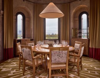 Private dining room at Kioku Restaurant in one of the turrets at The OWO